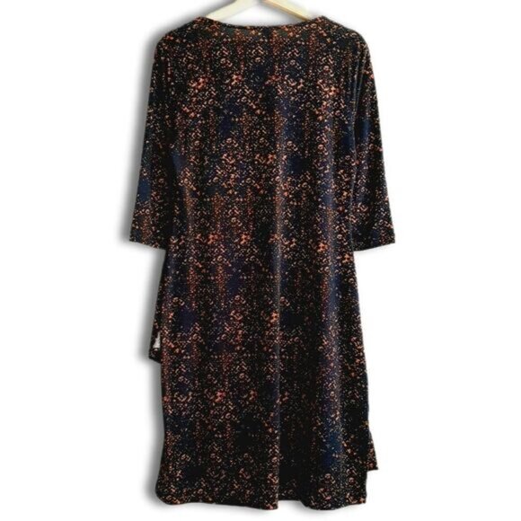 MARCELLE MARGAUX Sheath Knee Length Soft Stretch Dress Abstract Print Sz L - Picture 10 of 14